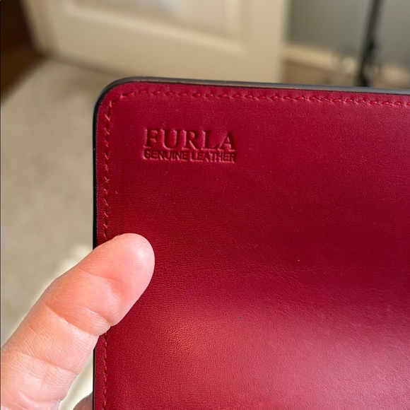Furla Three-Tone Red, Black, and White Wallet - Picture 8 of 11